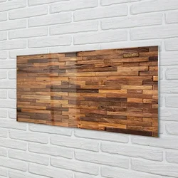 tulup.si Slika na steklu Lesene plošče plošče 125x50 cm 2 obešalnika