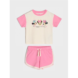 Sinsay - Komplet od žerseja Minnie Mouse - krem