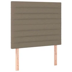 Vidaxl Vzglavje postelje sivo-rjavo 90x5x118/128 cm blago