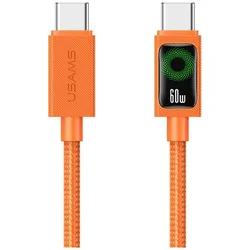 USAMS Kabel SJ773 PD 60W USB-C/USB-C 1,2 m oranžen