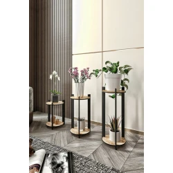 Hanah Home Postolje za cveće Flower Desk Round, Hrast