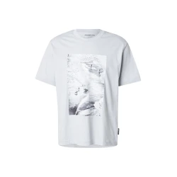 JACK & JONES Majica JCOUNION svetlo siva/bela