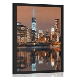 Plakat slika Manhattana v vodi - 40x60 black