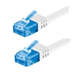 Omrežni kabel LAN RJ45 Cat.6 U/UTP, raven bel, 0,25 m, gigabitni patchcord