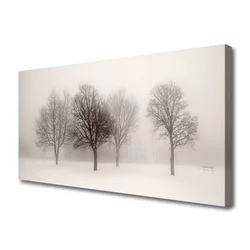 tulup.si Slika na platnu Sneg landscape drevesa 140x70 cm
