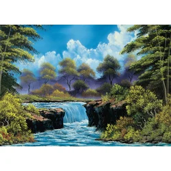 Schmidt Puzzle Bob Ross: Slap na prehodu 1000 kosov
