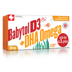 Babytol D3+Omega Dha Dodatak ishrani za decu, 60 kapsula