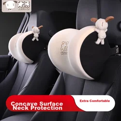 Rice Soup Set jastuka za vrat i leđa za auto sedište, Kajsija