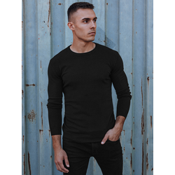 Sweter męski klasyczny czarny Dstreet
