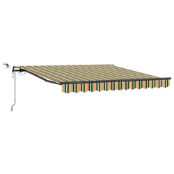 Tkanina za tende Zelena i žuta 300 x 250 cm Poliester