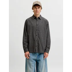 JACK & JONES Srajca JJCARTER temno siva / črna / bela