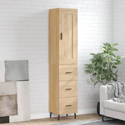 Visoka komoda hrasta sonome 34,5x34x180cm od konstruiranog drva