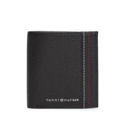 TOMMY HILFIGER Denarnica CENTRAL TRIFOILD črna/bela