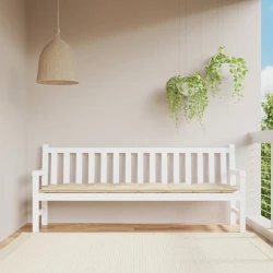 Jastuk za vrtnu klupu bež 200 x 50 x 7 cm od tkanine Oxford