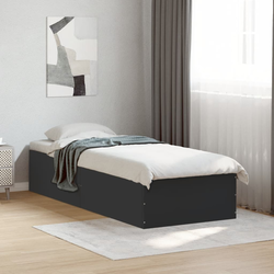 Okvir za krevet crni 75 x 190 cm od konstruiranog drva