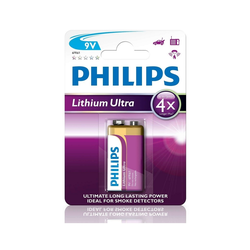 Philips 6FR61LB1A/10 - Litijumska baterija 6LR61 LITHIUM ULTRA 9V 600mAh
