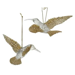 Dekordom dekoracija - hanging hummingbird 14cm - transparent/gold - kmg ( 045591 )