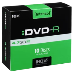 (Intenso) DVD-R 4,7GB pak. 10 komada Slim Case - DVD-R4,7GB/10Slim