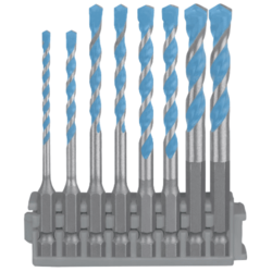 Bosch 8-delni Expert set višenamenskih burgija HEX-9 Multi Construction Pick & Click 3; 4; 5; 5; 6; 6; 8; 8 mm 2608901455