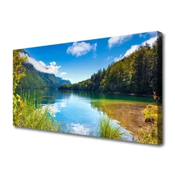 tulup.si Slika na platnu Narava mountains forest lake 140x70 cm