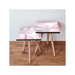 Hanah Home Sklapajući Stočić 2 Komada 2SHP383 - Pink