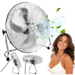 Ruhhy Podni Ventilator 50 cm 130W Metalni – Industrijski Ventilator s 3 Brzine
