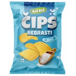 ČIPS REBRASTI SLANI BAŠ BAŠ 150G