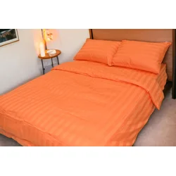 Posteljina za francuski ležaj Damast Dalia D12, 160×220cm, Narandžasta