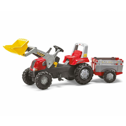 Traktor na pedale sa prednjom kašikom i prikolicom Rolly Toys Rolly Junior 811397