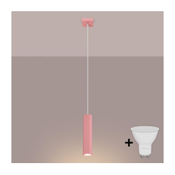 Brilagi - LED luster na sajli CRESTO 1xGU10/10W/230V ružičasti