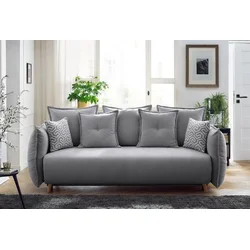 Atelier del Sofa Trosed na razvlačenje Puffy, 235 x 95 x 98 cm, Sivi
