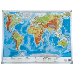 Mapa stolna svijeta obostrana 64x49cm plastificirana trsat