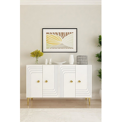 HANAH HOME Konzola Lessi 120 White Gold