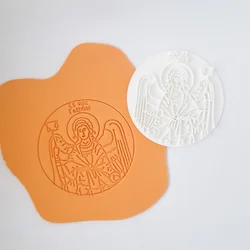 KREATIVNI SLATKIŠI Pečat ikone Sveti Arhangel Gavrilo, Sa sekačem, Beli