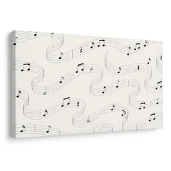 Slika glasbene note na valovih - 30x20