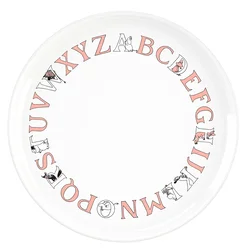 Plastičen krožnik MOOMIN ABC 20 cm, losos, RIG-TIG