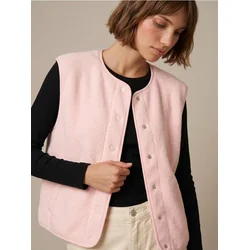 Sinsay - Teddy prsluk - pastelno roze