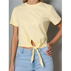 Sinsay - Majica vezana u struku - yellow jeans