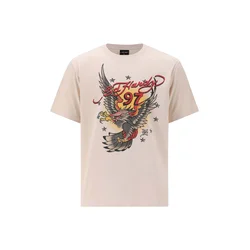 Ed Hardy Majica 97 Eagle bež/rumena/rdeča/črna