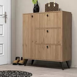 Hanah home Cipelarnik 90x105x35cm Hrast