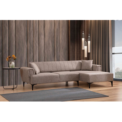 Atelier del Sofa Ugaona garnitura Hamlet 95x77x270cm Svetlobraon
