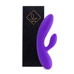Feelztoys Ekskluzivni silikonski vibrator Lea Rabbit s stimulatorjem klitorisa