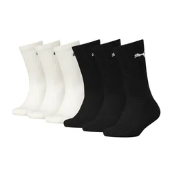 PUMA Classic Crew Socks Junior (6-Pack), Clothing, Black/White, 31-34
