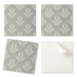 shumee Samolepilne vinilne ploščice s potiskom elegantnega rastlinskega vzorca 20x20x20 cm