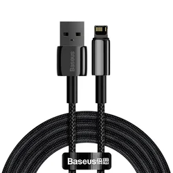 BASEUS Baseus Tungsten USB - Lightning kabel 2m 2.4A - črn