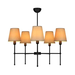Luster na štapu MADELA 5xE14/40W/230V bež/crna