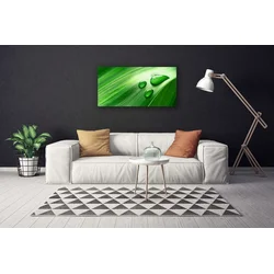 tulup.si Slika na platnu Leaf water drops 100x50 cm