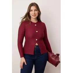 Trendyol Curve Ženska bluza Tbbaw26Af00078, Bordo