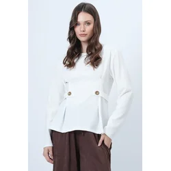 Trend Alacati Stili Ženska bluza Alc-X14701, Krem