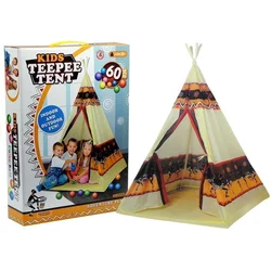 slomart Indijanski šotor Tipi z žogicami, 155 cm
